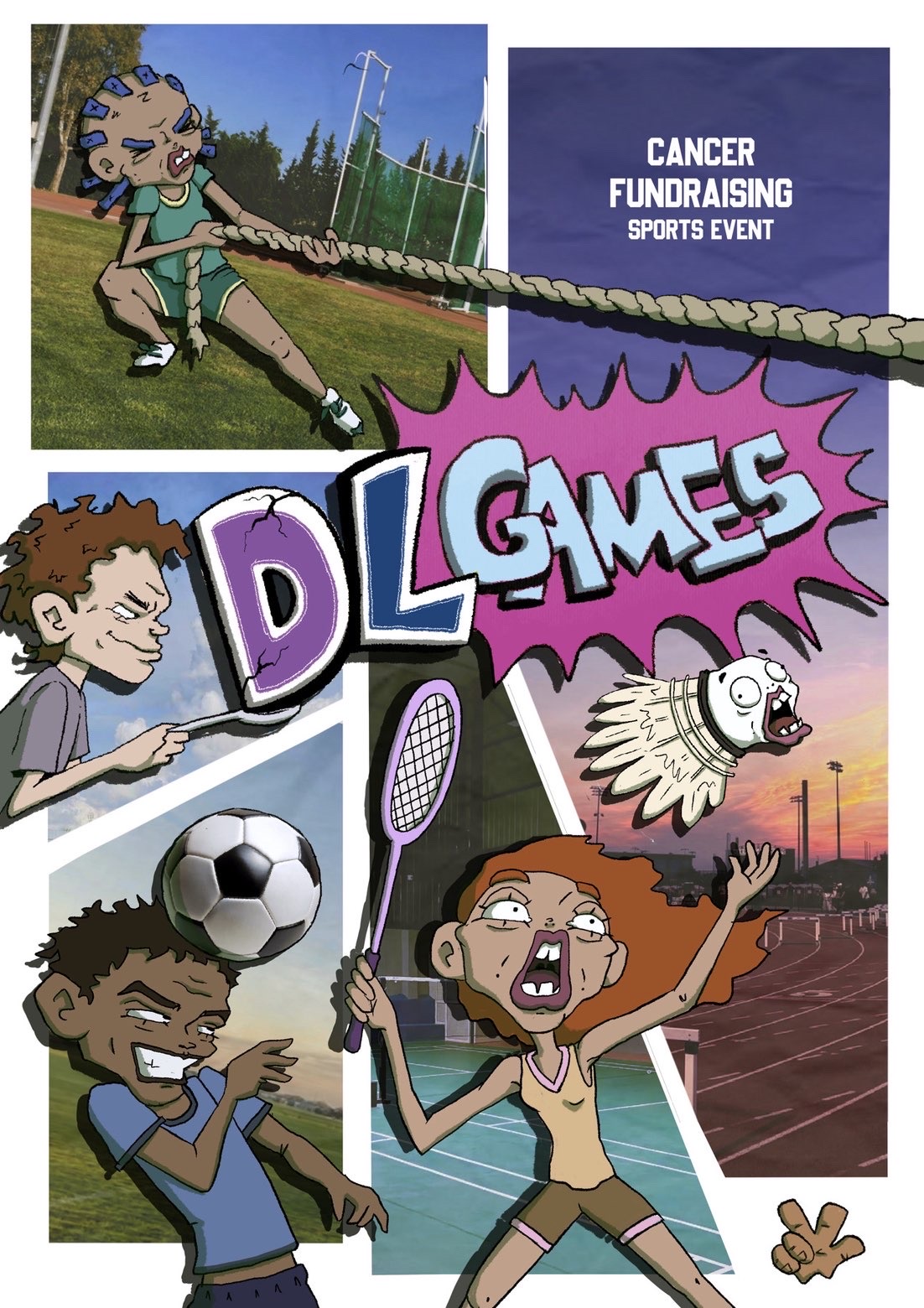 DL Games — cancer fundraising sports event poster